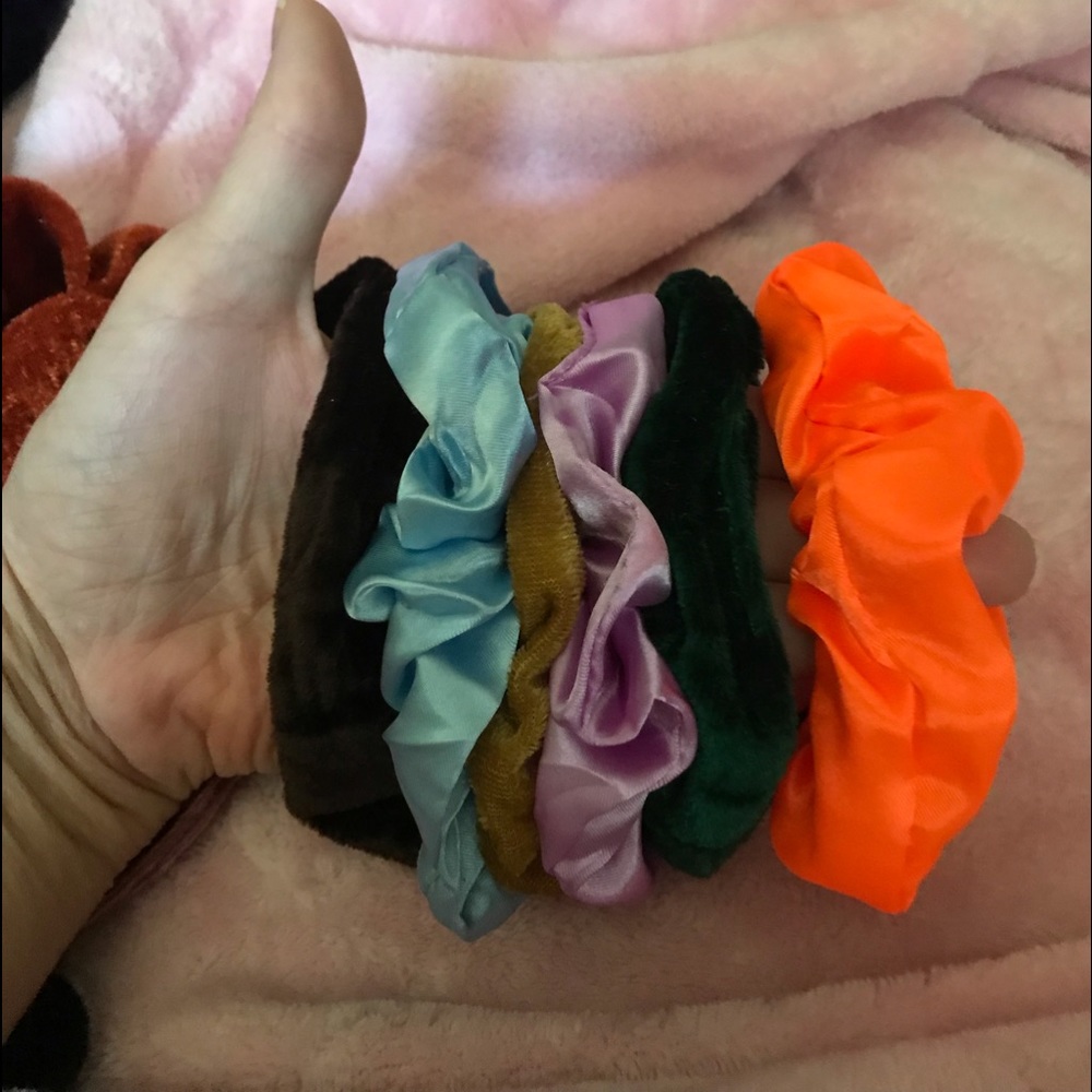Multicolored scrunchies